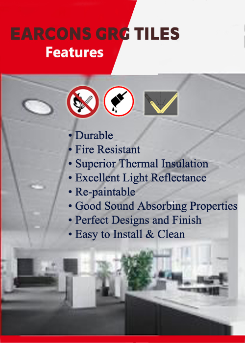 Earcons GRG Ceiling Tile Features
